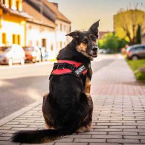 Security červený postroj pro psa | 51 – 115 cm Barva: Červená