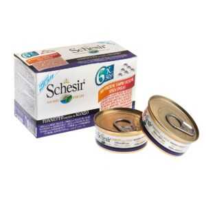 Schesir Cat tuňák s hovězím masem multipack