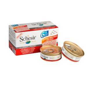 Schesir Cat Natural kuřecí maso s kachnou multipack 24 × 50 g