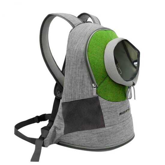 Vito šedo-zelený batoh pro psa | do 3 Kg