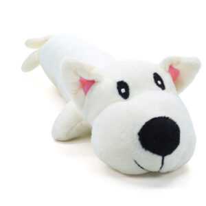 Štaflík plyšový pes pro psa | 34 cm Barva: Bílá