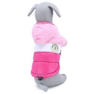 Palaton prošívaná bunda pro psa s kapucí Barva: Růžová