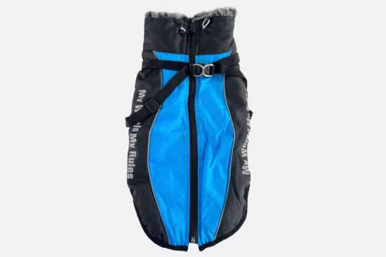 Mansi zimní bunda pro psa s postrojem Barva: Modrá Mansi zimní bunda pro psa s postrojem Barva: Modrá