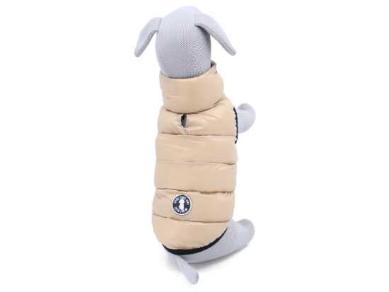 Nakos prošívaná bunda pro psa s límcem Barva: Béžová