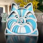 Mandala Pomeranian dekorace na stůl Barva: Modrá