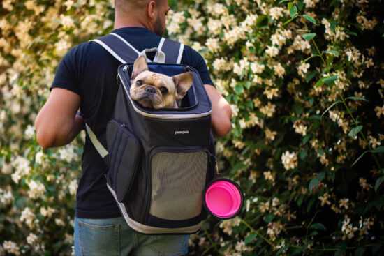 Evor batoh pro psa na záda i na kolo | do 4 Kg Barva: Černá