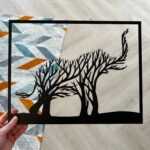 Strom života slon dekorace na zeď Rozměr (cm): 38 x 28