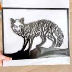 Strom života liška dekorace na zeď Rozměr (cm): 39 x 29