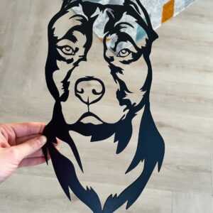 Pitbull 2 dřevěná dekorace na zeď Rozměr (cm): 38 x 19