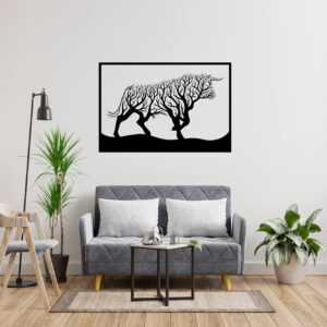 Strom života býk dekorace na zeď Rozměr (cm): 38 x 25