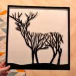 Strom života srnec dekorace na zeď Rozměr (cm): 38 x 38