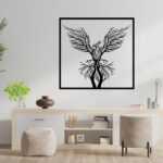 Strom života fénix dekorace na zeď Rozměr (cm): 39 x 37