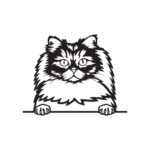 Britská dlouhosrstá kočka dřevěná dekorace na zeď Rozměr (cm): 40 x 31