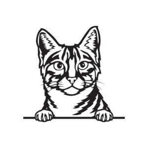 Egyptská Mau kočka dřevěná dekorace na zeď Rozměr (cm): 40 x 38