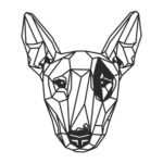 Bulteriér 3 dřevěná dekorace na zeď Rozměr (cm): 40 x 34