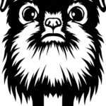 Bruselský grifonek dřevěná dekorace na zeď Rozměr (cm): 40 x 23