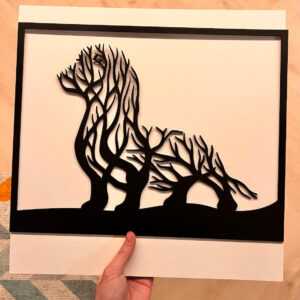 Strom života jezevčík dekorace na zeď Rozměr (cm): 39 x 30