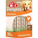 8in1 Delights Chicken Twisted Sticks 35 kusů