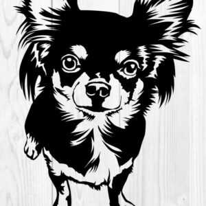 Čivava 11 dřevěná dekorace na zeď Rozměr (cm): 38 x 28