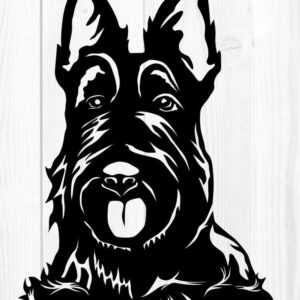 Skotský teriér 2 dřevěná dekorace na zeď Rozměr (cm): 38 x 28