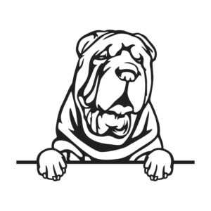 Šarpej 4 dřevěná dekorace na zeď Rozměr (cm): 39 x 33