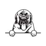 Mastif dřevěná dekorace na zeď Rozměr (cm): 38 x 29