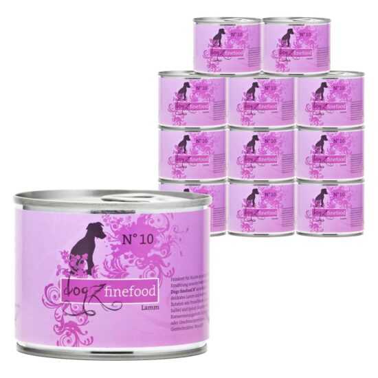 dogz finefood No. 10 jehněčí 12 × 200 g