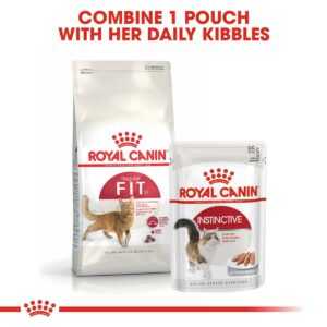 ROYAL CANIN FIT granule 10 kg + INSTINCTIVE kapsička 48× 85 g