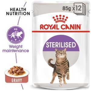 ROYAL CANIN STERILISED mokré krmivo v omáčce pro kastrované kočky 48 × 85 g