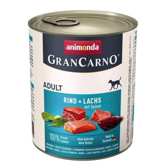 Animonda GranCarno Adult hovězí a losos se špenátem 24x800g