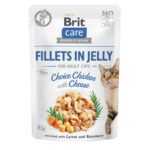 Brit Care Cat filety v želé kuře a sýr 48 × 85 g