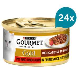 Gourmet Gold Délicatesse en Sauce hovězí a kuřecí 24 × 85 g