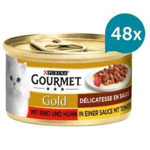 Gourmet Gold Délicatesse en Sauce hovězí a kuřecí 48 × 85 g