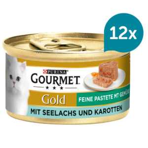 Gourmet Gold jemná paštika s treskou tmavou a mrkví 12 × 85 g