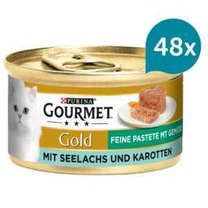 Gourmet Gold jemná paštika s treskou tmavou a mrkví 48 × 85 g