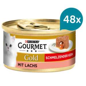 Gourmet Gold Schmelzender Kern s lososem 48 × 85 g