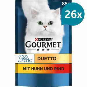 Gourmet Perle Duetto kuřecí a hovězí maso 24 × 85 g