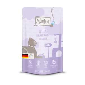 MjAMjAM Quetschie Kitten vynikající telecí maso s lososovým olejem 48× 125 g