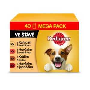 Pedigree Adult kapsičky masový výběr se zeleninou ve šťávě 160 x 100 g