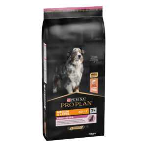 Pro Plan DOG Medium & Large Adult 7+ Sensitive Skin s velkým množstvím lososa 2× 14 kg