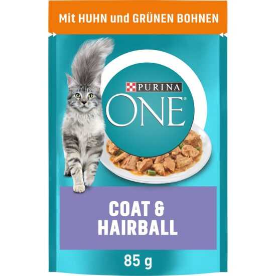 Purina ONE Coat & Hairball s kuřecím masem a zelenými fazolkami 24 × 85 g Purina ONE Coat & Hairball s kuřecím masem a zelenými fazolkami 24 × 85 g