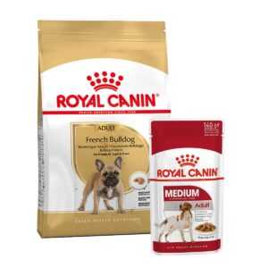 ROYAL CANIN French Bulldog Adult 3 kg + Medium Adult v omáčce 10× 140 g