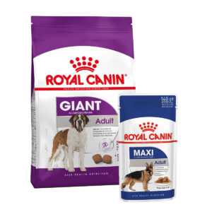 ROYAL CANIN Giant Adult 15 kg + Maxi Adult 10× 140 g