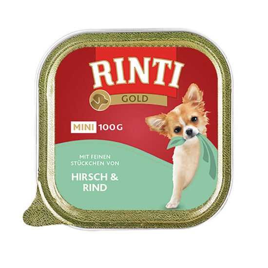Rinti Gold Mini s jemnými kousky jeleního a hovězího masa 48 × 100 g Rinti Gold Mini s jemnými kousky jeleního a hovězího masa 48 × 100 g