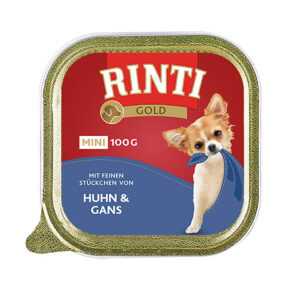 Rinti Gold Mini s jemnými kousky kuřecího masa a husy 48 × 100 g