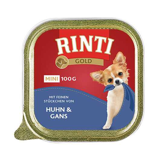 Rinti Gold Mini s jemnými kousky kuřecího masa a husy 48 × 100 g Rinti Gold Mini s jemnými kousky kuřecího masa a husy 48 × 100 g