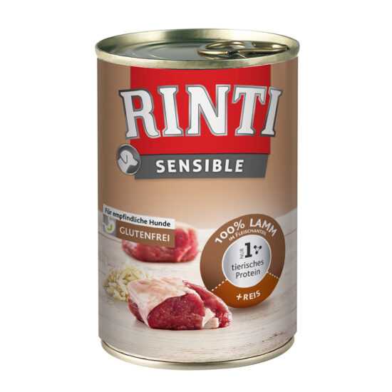 Rinti Sensible jehněčí a rýže 24 × 400 g Rinti Sensible jehněčí a rýže 24 × 400 g
