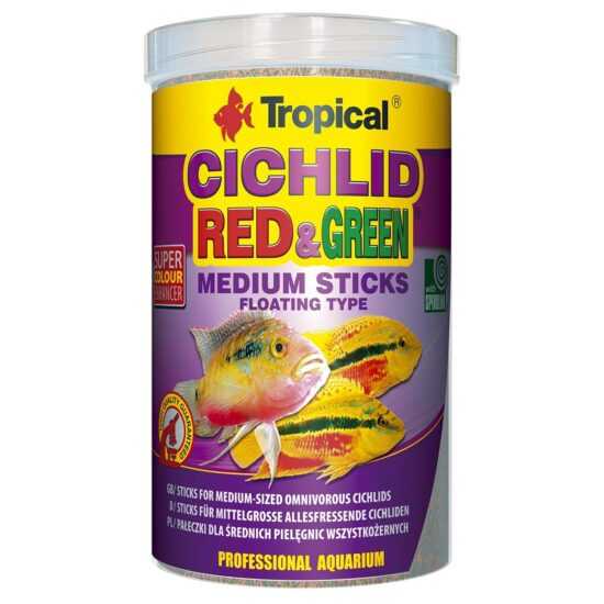 Tropical Cichlid Red&Green Medium Sticks Tropical Cichlid Red&Green Medium Sticks